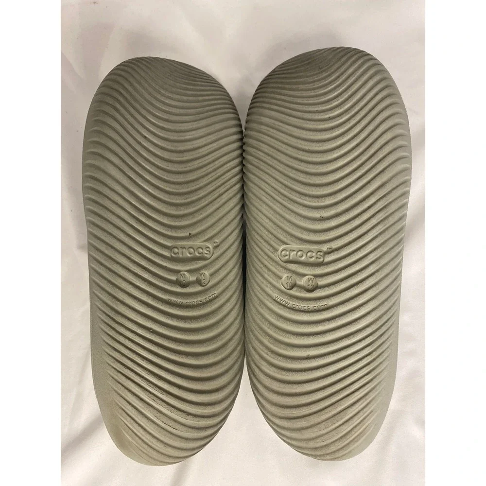 Crocs Mellow Recovery Clog Atmosphere Grey Mens 10 Womens 12 Slides Slip Ons